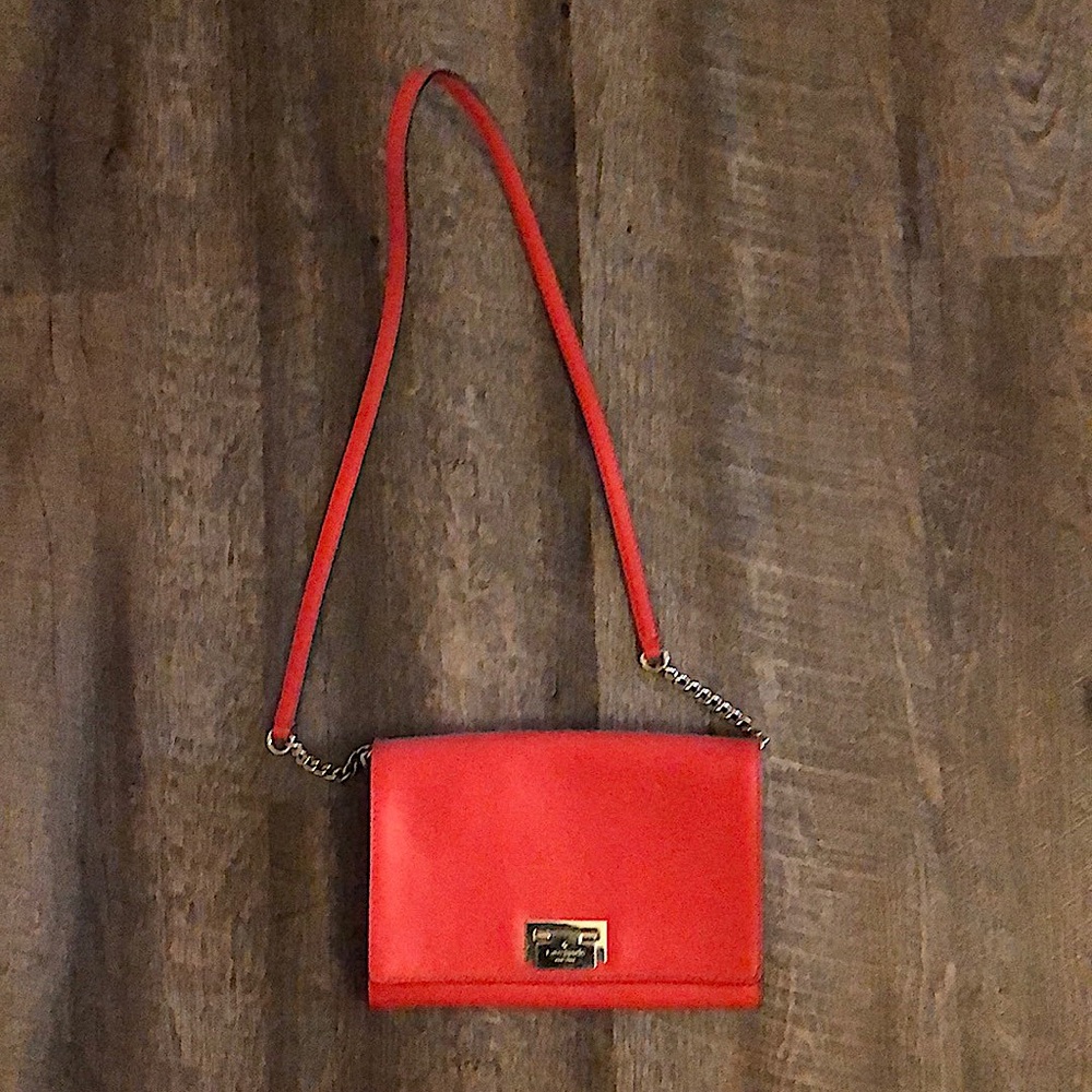 Orange, summer, Kate spade small bag in great condition.